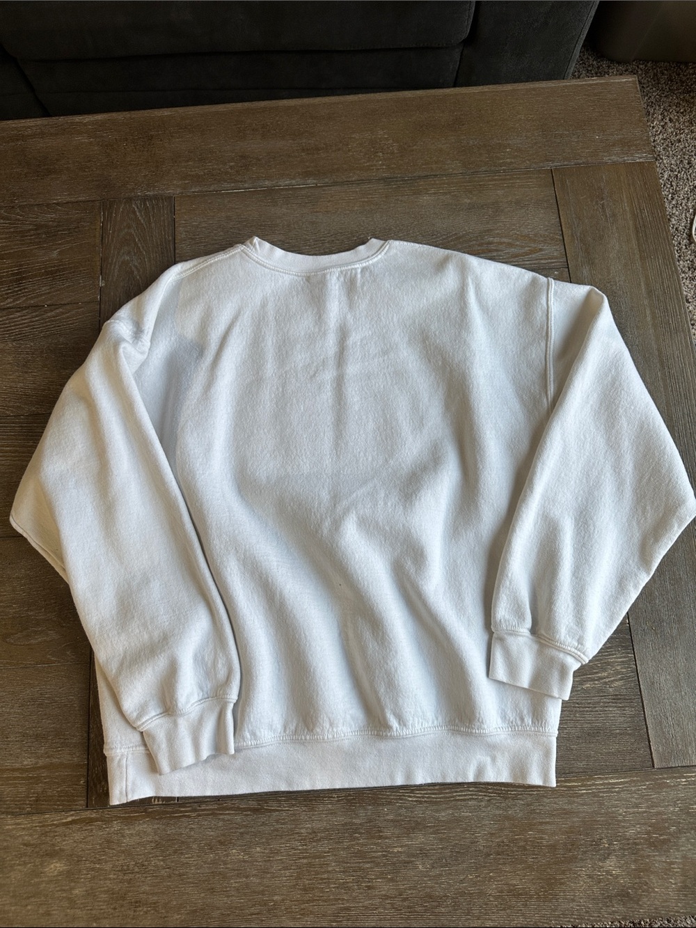 Nike White Crewneck with Pink Sneaker Graphic Women’s Large - Picture 2 of 4